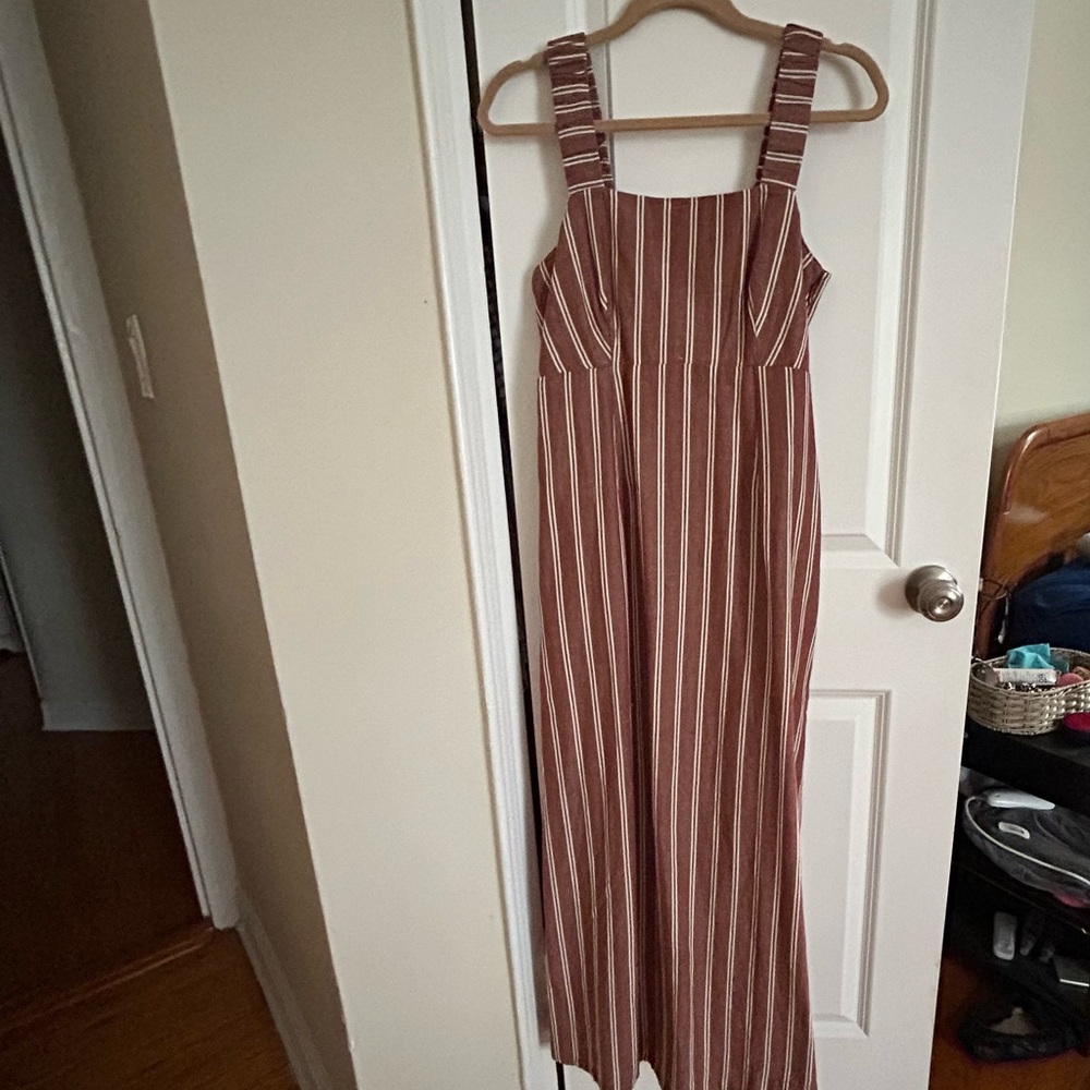 Pact Cotton-Linen Maxi Dress - M